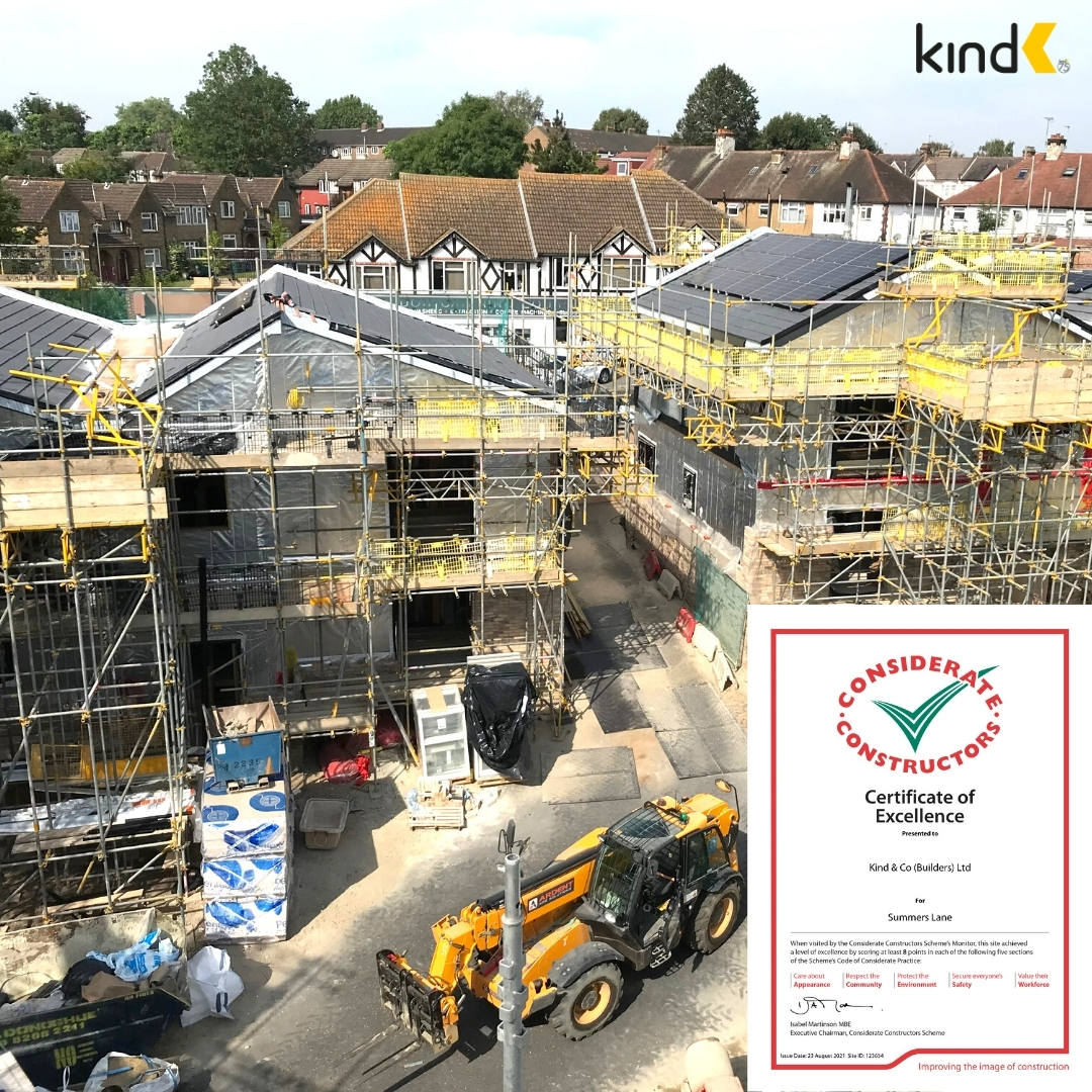 Summers Lane Considerate Constructors Certificate of Excellence image