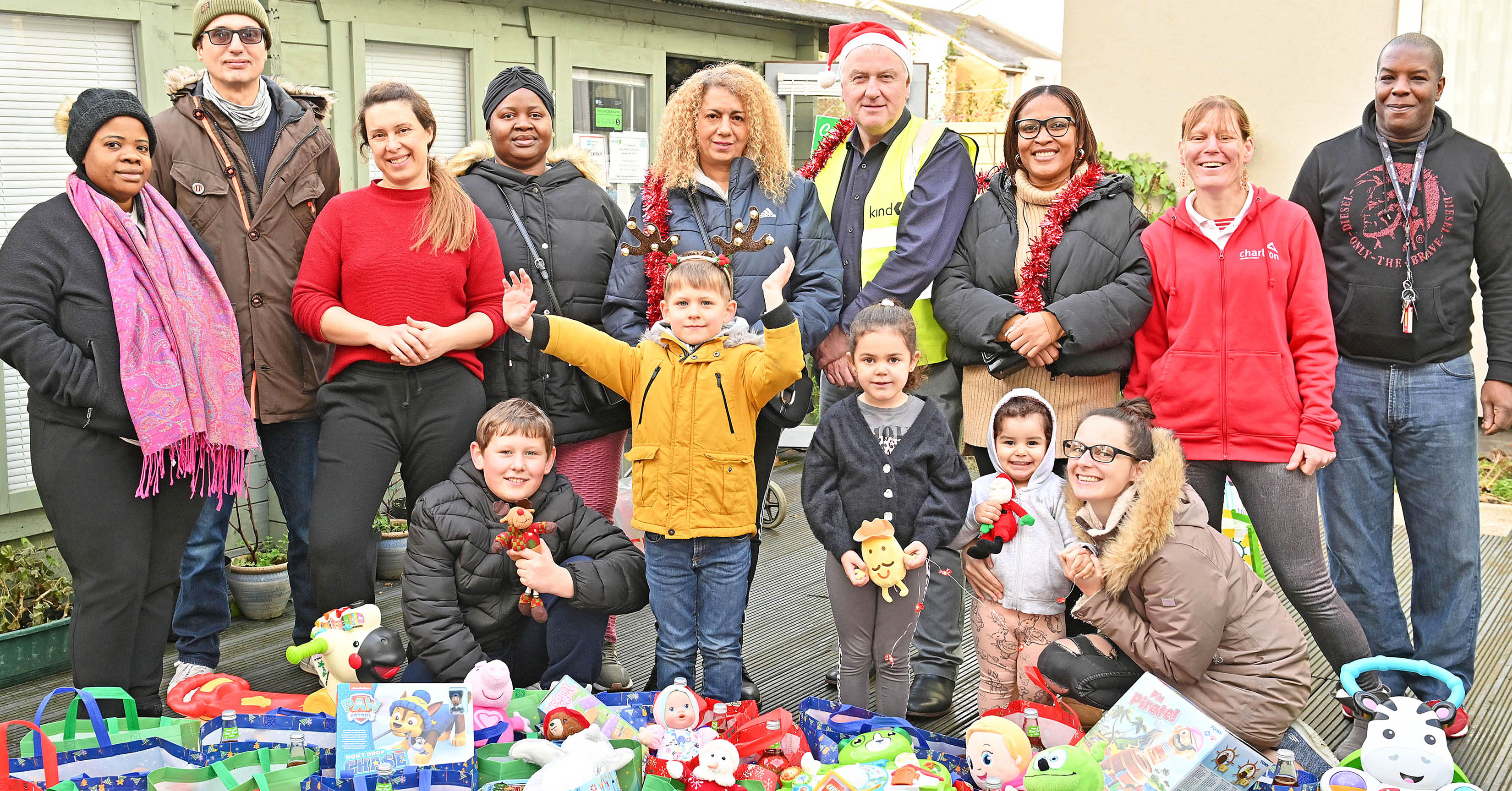 Delivering Christmas parcels to our friends at the New Leaf Community Café image