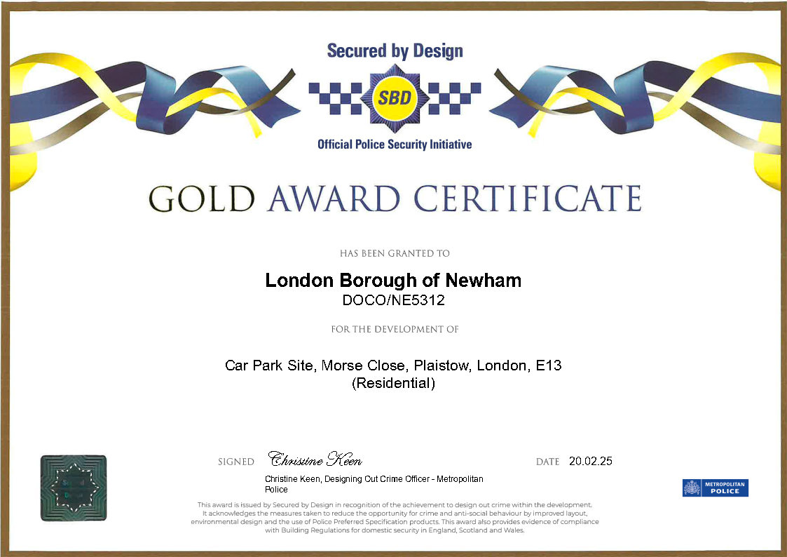 Morse Close achieves Gold in Secure by Design image